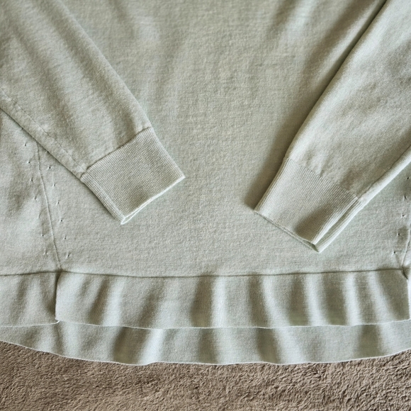 J. Crew light green merino wool cotton blend lightweight sweater size small - Picture 7 of 14